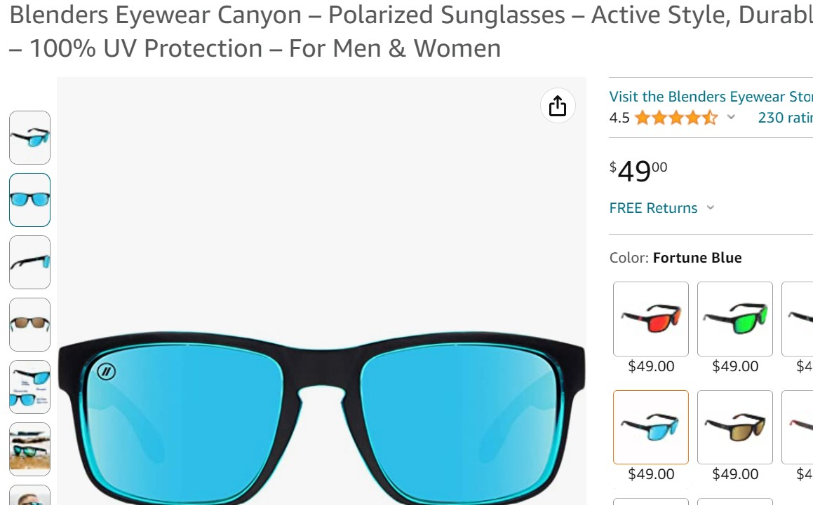 Blenders Wayfarer Style Polarized Sunglasses (This is a really